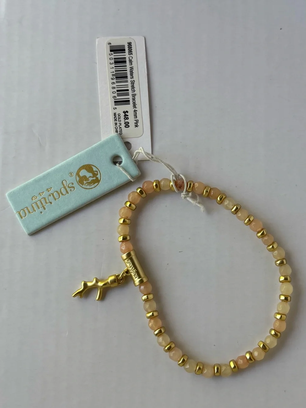 Spartina 449 Calm Waters Pink Jade Bracelet